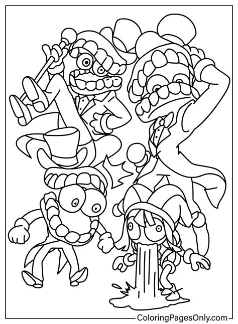 43 Pomni Coloring Pages